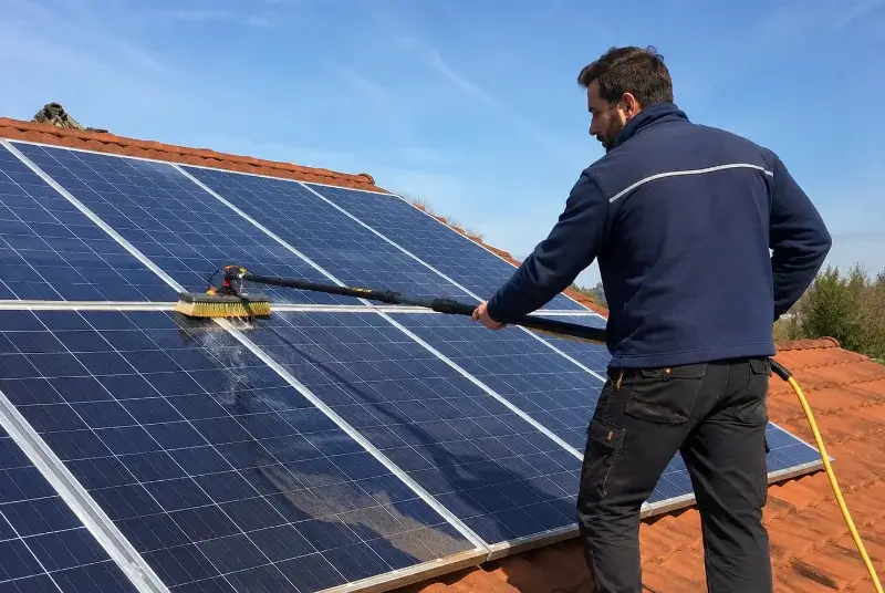 Nettoyage et entretien de panneaux solaires à Pouzolles